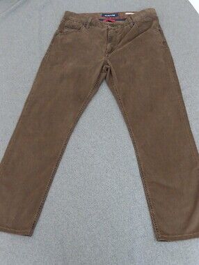 Alberto Men's Chino Pants - Brown 34x30